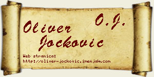 Oliver Jocković vizit kartica